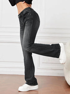 2023 Fall Trousers High Waist Boot Cut Jeans For Women Fashion Stretch Denim Pants Casual Female Clothing S-2XL Drop Shipping