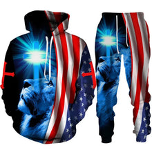 Tracksuit Men Animal 3D Tiger Printed Hoodie + Pants Suit 2 Pcs Sportwear Mens Tracksuit Set Men's Clothing designer clothes men