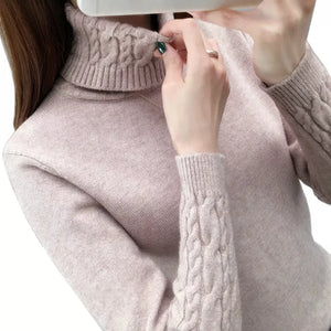 Women Turtleneck Pullovers Winter Sweaters