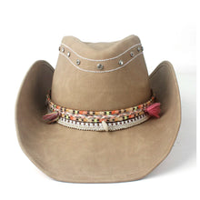 100% Leather Men Western Cowboy Hat For Gentleman Dad Jazz Sombrero Hombre Caps Size 58-59CM 36 Stlye