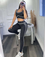 Women's High Waist Hip Lift Abdomen Compression Fitness Suit High Elastic Sports Bra + Leggings 2-piece Running Yoga Sports Set