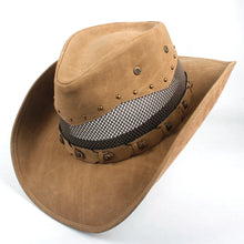 100% Leather Men Western Cowboy Hat For Gentleman Dad Jazz Sombrero Hombre Caps Size 58-59CM 36 Stlye