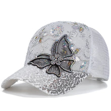 New Fashion Women Cap Butterfly Flower Pendant Baseball Cap Female Outdoor Adjustable Streetwear Hat