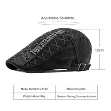 Casual Men's Hats Retro Berets Hat For Women Cotton Visors Embroidery Herringbone Flat Caps Artist Peaked Newsboy Cap