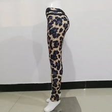 FCCEXIO Classic Leopard 3D Print Women Pants Push Up Running Sports Leggings Slim Pants Female Casual Trousers Fitness Leggings