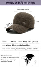 Men's Winter Hat Middle-aged Warm Ear Protection Thickened Baseball Caps Adjustable Size Men Earmuffs Hats Casual Sports Cap