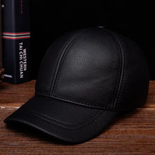 2025 Men's genuine leather baseball cap hat brand new style spring brand new style winter Russian warm one fur caps hats