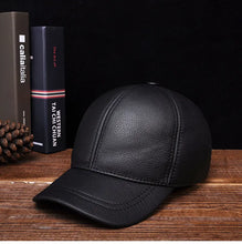 2025 Men's genuine leather baseball cap hat brand new style spring brand new style winter Russian warm one fur caps hats