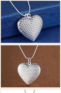 DOTEFFIL 925 Sterling Silver Heart Photo Frame Snake Chain Necklace