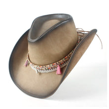 100% Leather Men Western Cowboy Hat For Gentleman Dad Jazz Sombrero Hombre Caps Size 58-59CM 36 Stlye