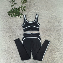 Women's High Waist Hip Lift Abdomen Compression Fitness Suit High Elastic Sports Bra + Leggings 2-piece Running Yoga Sports Set