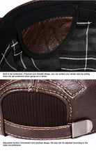Genuine leather baseball cap in men brand new warm real cow leather caps hats