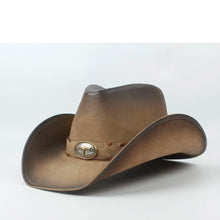 100% Leather Men Western Cowboy Hat For Gentleman Dad Jazz Sombrero Hombre Caps Size 58-59CM 36 Stlye