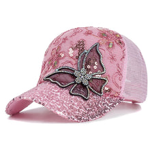 New Fashion Women Cap Butterfly Flower Pendant Baseball Cap Female Outdoor Adjustable Streetwear Hat