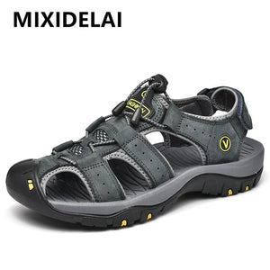 MIXIDELAI Genuine Leather Large Size Men's Fashion Sandals Big Size 38-47