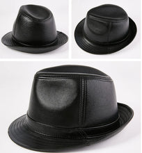Quality Genuine Leather Hat For Men's Fashion Sheepskin Fedoras Autumn Winter Trend Elegant Jazz Cap New Sombreros Brown