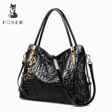FOXER Large Capacity Genuine Leather Women  Commute Tote