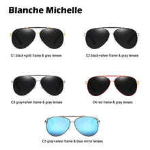 Blanche Michelle Pilot Polarized Sunglasses Men  Brand Driving UV400 Alloy