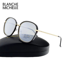 2020 High Quality Square Polarized Sunglasses Women Brand Designer UV400 Sun Glasses Gold Frame sunglass Mirror Pink With Box