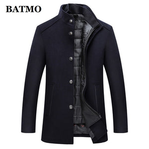 BATMO 2023 new arrival autumn & winter high quality wool thick trench coat men