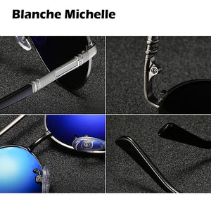 Blanche Michelle Pilot Polarized Sunglasses Men  Brand Driving UV400 Alloy