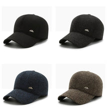 Men's Winter Hat Middle-aged Warm Ear Protection Thickened Baseball Caps Adjustable Size Men Earmuffs Hats Casual Sports Cap
