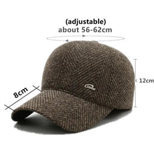 Men's Winter Hat Middle-aged Warm Ear Protection Thickened Baseball Caps Adjustable Size Men Earmuffs Hats Casual Sports Cap