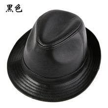 Quality Genuine Leather Hat For Men's Fashion Sheepskin Fedoras Autumn Winter Trend Elegant Jazz Cap New Sombreros Brown