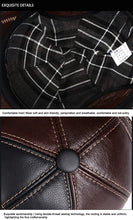 Genuine leather baseball cap in men brand new warm real cow leather caps hats