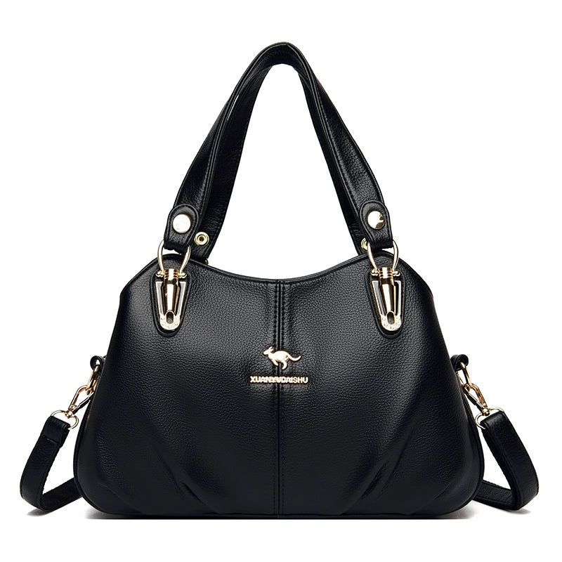 Famous Brand Authentic Handbag Women's 2024 New Arrival Large Capacity Mom Bag for the Middle-Aged Stylish Genuine Leather Shoulder Messenger Bag