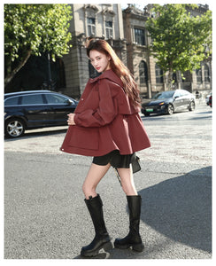 European Station Fashionable Popular Mid Length Long Length Trench Coat Parka 2024 New Arrival Casual Classy Fashionable Female High-End Coat