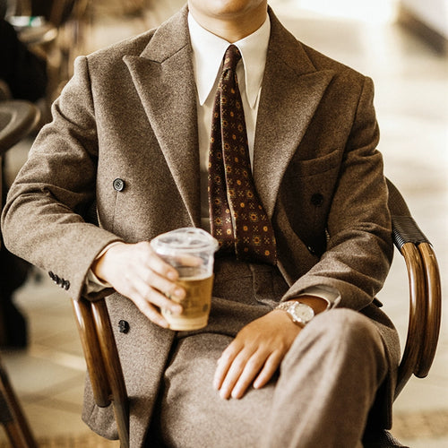 Yinglanshi Thickening Thermal Closure Collar Banquet Suit