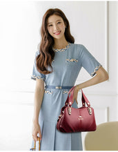 Famous Brand Authentic Handbag Women's 2024 New Arrival Large Capacity Mom Bag for the Middle-Aged Stylish Genuine Leather Shoulder Messenger Bag