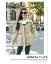 European Station Fashionable Popular Mid Length Long Length Trench Coat Parka 2024 New Arrival Casual Classy Fashionable Female High-End Coat