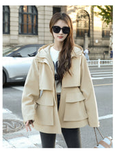 European Station Fashionable Popular Mid Length Long Length Trench Coat Parka 2024 New Arrival Casual Classy Fashionable Female High-End Coat