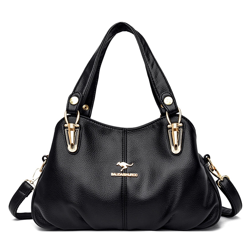 Women's Genuine Leather Portable Women's Bag 2025 New Arrival Fashion Large Capacity Versatile Messenger Bag Soft Leather Mom Bag for the Middle-Aged