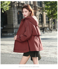 European Station Fashionable Popular Mid Length Long Length Trench Coat Parka 2024 New Arrival Casual Classy Fashionable Female High-End Coat