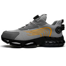 Big Size Men and Women Rotary Buckle Work Safety Shoes Men Air Soft Sole Lightweight Sneakers Protective Fashion Work Shoes