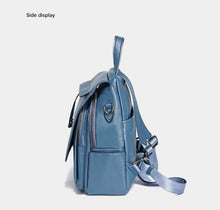 Zency Genuine Leather Women's Fashion Backpack High Quality School Travel Shoulder Bags Satchel Rucksack Multifunctional Pockets