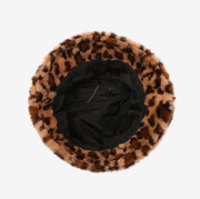Hat Woman Winter Show Face Little Leopard Print Fisherman Hat Woman Versatile Warm Pot Hat Ins Plush Bucket Hat