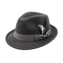 Men Top Hat Winter Autumn Elegant Feather Felts Hat Men Adjustable Jazz Soft Woolen Hat Holiday Party Carnival Dirndl Cap