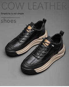 Men's Thick Sole warm Leather Casual Shoes