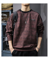 New Winter Warm Plush Sweatshirt Men's Round Neck Pullover Trendy Casual Versatile Top