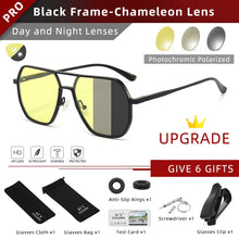 CLLOIO Aluminum Photochromic Sunglasses Men Women Polarized Chameleon Anti-glareriving