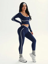 Women's Fall/Winter New Arrival Round Neck Long Sleeve Yoga Top Outdoor Sports Fitness Yoga Pants