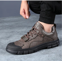 Genuine Leather Sneakers Men's Shoes Outdoor Casual Hiking Shoes Soft Soled Anti-skid Mountaineering Shoes Men Zapatillas Hombre