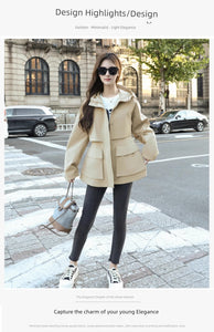 European Station Fashionable Popular Mid Length Long Length Trench Coat Parka 2024 New Arrival Casual Classy Fashionable Female High-End Coat