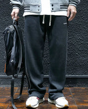 Straight Autumn and Winter Cotton Hip-hop Striped Trousers Male Sports Pants Wide Leg Men's Sweatpants Jogger Big Tall Man Long