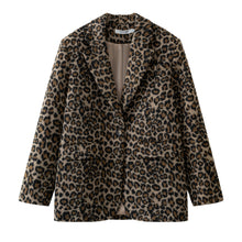 2024 Fall / Autumn Winter New Women Fashion Basic Leopard Jacket Basic Blazer