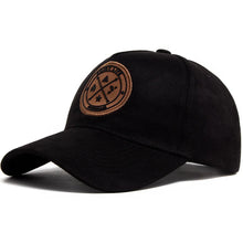 New Round Leather Labels Trendy Suede Hats for Men Baseball Caps Men's Versatile Sun Hats Women's Hip-hop Caps Outdoor Shade